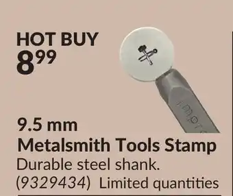 Princess Auto 9.5 mm Metalsmith Tools Stamp offer