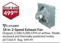Princess Auto 18 in. 2-Speed Exhaust Fan offer