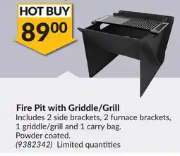 Princess Auto Fire Pit with Griddle/Grill offer