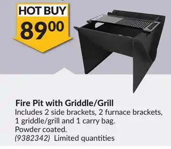 Princess Auto Fire Pit with Griddle/Grill offer