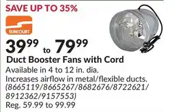 Princess Auto Duct Booster Fans with Cord offer