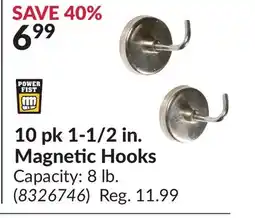 Princess Auto 10 pk 1-1/2 in. Magnetic Hooks offer