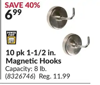 Princess Auto 10 pk 1-1/2 in. Magnetic Hooks offer