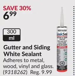Princess Auto Gutter and Siding White Sealant offer