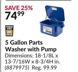 Princess Auto 5 Gallon Parts Washer with Pump offer