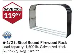 Princess Auto 6-1/2 ftSteel Round Firewood Rack offer