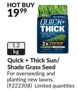 Princess Auto Quick + Thick Sun/ Shade Grass Seed offer