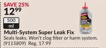 Princess Auto Multi-System Super Leak Fix offer