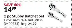 Princess Auto 2 pc Stubby Ratchet Set offer