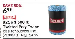 Princess Auto 21 x 1,500 Twisted Poly Twine offer