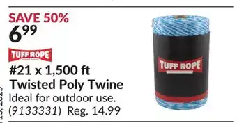 Princess Auto 21 x 1,500 Twisted Poly Twine offer