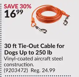 Princess Auto 30 ft Tie-Out Cable for Dogs Up to 250 lb offer