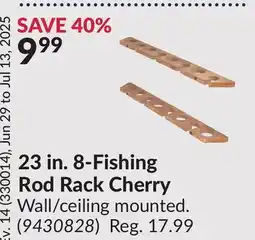 Princess Auto 23 in. 8-Fishing Rod Rack Cherry offer