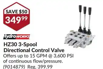 Princess Auto HZ30 3-Spool Directional Control Valve offer