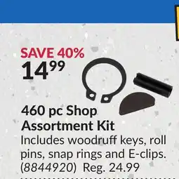 Princess Auto 460 pc Shop Assortment Kit offer