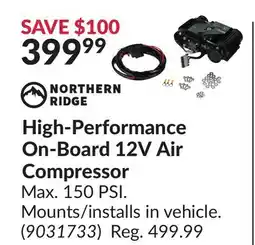 Princess Auto High-Performance On-Board 12V Air Compressor offer