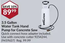 Princess Auto 3.5 Gallon Water Tank Hand Pump for Concrete Saw offer