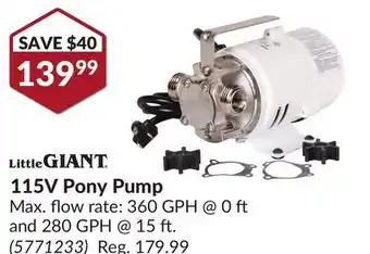 Princess Auto 115V Pony Pump offer