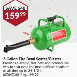 Princess Auto 5 Gallon Tire Bead Seater/Blaster offer