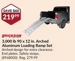 Princess Auto 3,000 lb 90 x 12 in. Arched Aluminum Loading Ramp Set offer