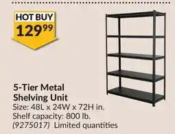Princess Auto 5-Tier Metal Shelving Unit offer