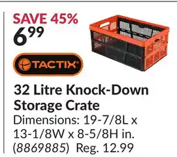 Princess Auto 32 Litre Knock-Down Storage Crate offer