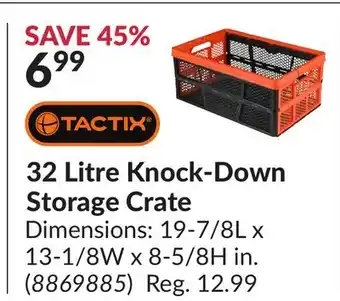 Princess Auto 32 Litre Knock-Down Storage Crate offer