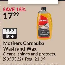 Princess Auto Mothers Carnauba Wash and Wax offer