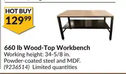 Princess Auto 660 lb Wood-Top Workbench offer