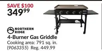 Princess Auto 4-Burner Gas Griddle offer