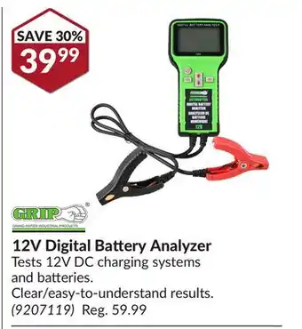 Princess Auto 12V Digital Battery Analyzer offer