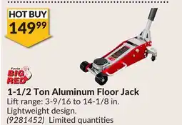 Princess Auto 1-1/2 Ton Aluminum Floor Jack offer