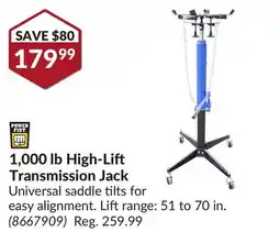 Princess Auto 1,000 lb High-Li Transmission Jack offer