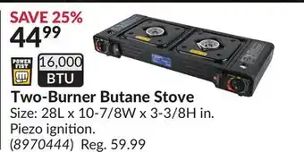 Princess Auto Two-Burner Butane Stove offer