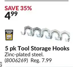 Princess Auto 5 pk Tool Storage Hooks offer