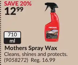 Princess Auto Mothers Spray Wax offer