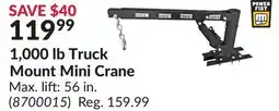 Princess Auto 1,000 lb Truck Mount Mini Crane offer