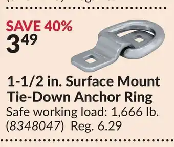 Princess Auto 1-1/2 in. Surface Mount Tie-Down Anchor Ring offer