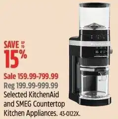 Canadian Tire Selected KitchenAid and SMEG Countertop Kitchen Appliances offer