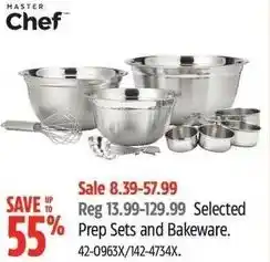 Canadian Tire Master Chef Selected Prep Sets and Bakeware offer