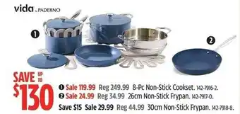 Canadian Tire Vida by paderno 8 pc non stick cookset offer