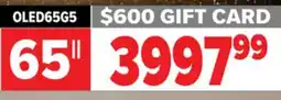 2001 Audio Video OLED65G5 65 OLED evo TV offer