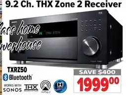2001 Audio Video TXRZ50 9.2 Ch. THX Zone 2 Receiver offer