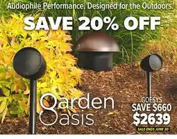 2001 Audio Video GOESYS Paradigm Garden Oasis offer