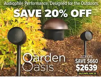 2001 Audio Video GOESYS Paradigm Garden Oasis offer