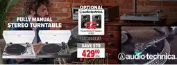 2001 Audio Video ATLP120XB audio-technica FULLY MANUAL STEREO TURNTABLE offer