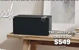 2001 Audio Video THETHREEPW/PB Klipsch COMPACT PREMIUM BLUETOOTH SPEAKER SYSTEMS WITH BROADCAST MODE offer