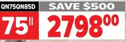 2001 Audio Video QN75QN85D 75 QLED 4K NEO HDR 24X PANEL offer
