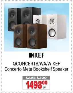 2001 Audio Video QCONCERTB/WA/W KEF Concerto Meta Bookshelf Speaker offer