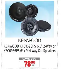 2001 Audio Video KENWOOD KFC1696PS 6.5 2-Way or KFC6986PS 6 x 9 4-Way Car Speakers offer